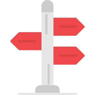 Düz biçimli ok yönü gezinme simgesi