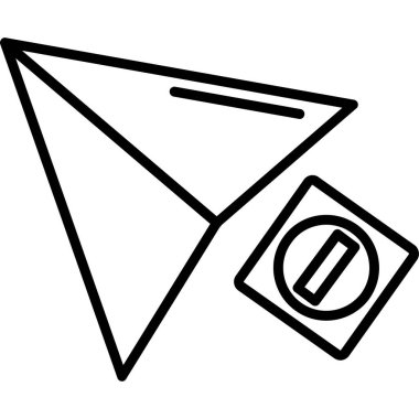 Oklu kağıt uçak, vektör illüstrasyonu