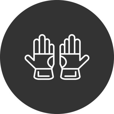 Eldiven simgesi vektör illüstrasyonu