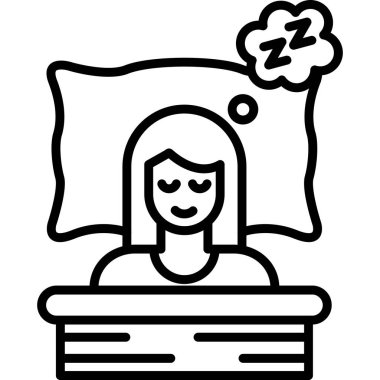 uyuyan kadın uyku ikonu