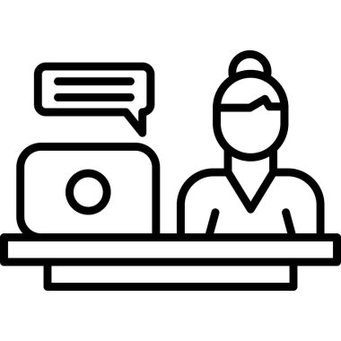 Çağrı merkezi simgesi. beyaz arkaplanda izole edilmiş web tasarımı için ana hat müşteri merkezi vektör simgesi