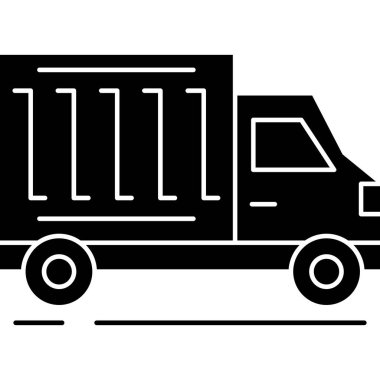 araba dağıtım kamyonu simgesi taslak biçiminde