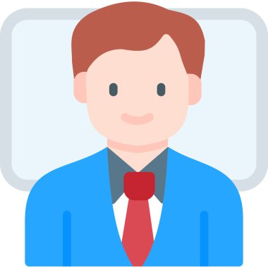 İş adamı. Web simgesi basit illüstrasyon