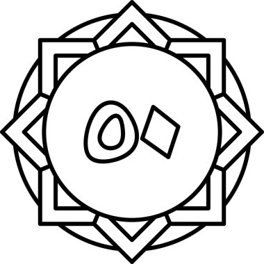 Çiçek simgesinin vektör illüstrasyonu