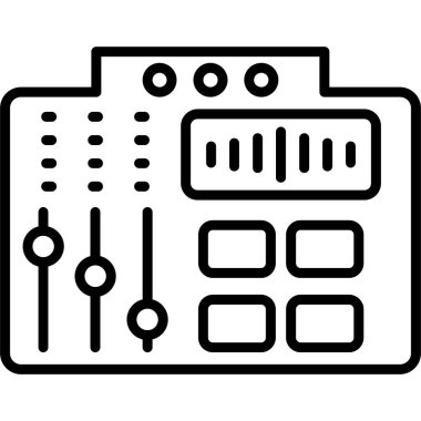 Ana hatlar biçiminde donanım bilgisayar donanım simgesi