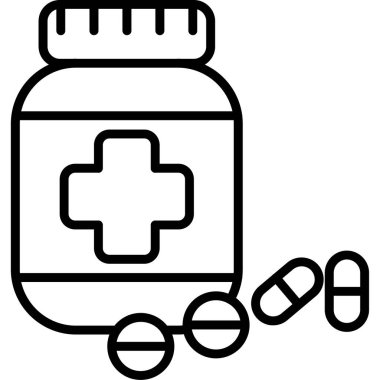 Tıbbi ilaç şişe simgesi