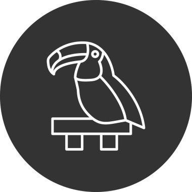 Papağan vektör simgesi. mobil uygulama olarak kullanılabilir.