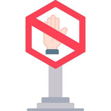 Kes şunu. Web simgesi basit illüstrasyon