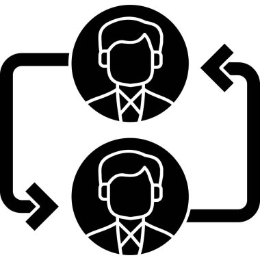 Bir kadın ve erkeğin vektör çizimi