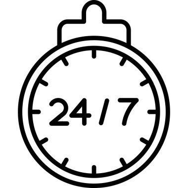 Saat vektör hat simgeler