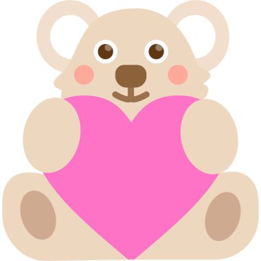 Oyuncak ayı, illüstrasyon, vektör, beyaz arka plan.