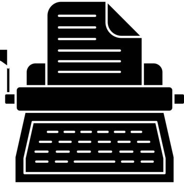 bilgisayar ve daktilo vektör simgesi