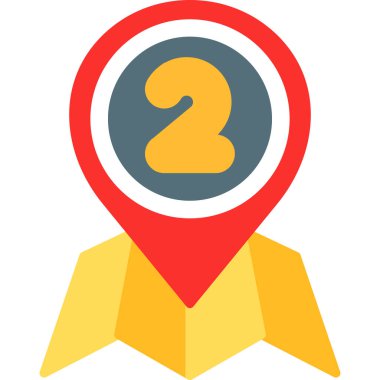 Harita yer düz vektör simgesi