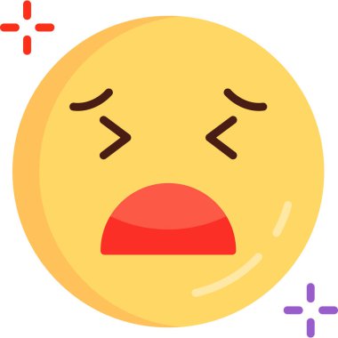 Ağlayan emoji simgesi simgesi - özet biçimi