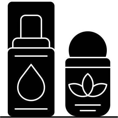 temel yağ şişesi simgesi. Web için basit kozmetik vektör simgeleri çizimi