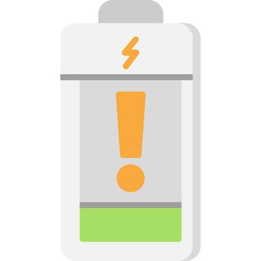 düşük pil ikonu vektör çizimi tasarımı