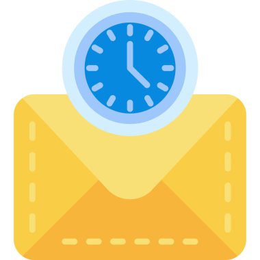saat posta zarfı simgesi