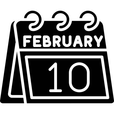 Şubat 1 vektör illüstrasyonlu takvim simgesi.