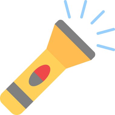 Meşale düz vektör simgesi