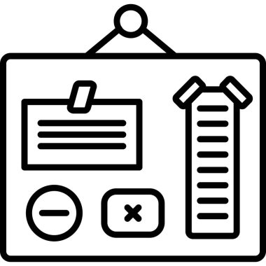 Kontrol listesi simgesi vektör illüstrasyonu