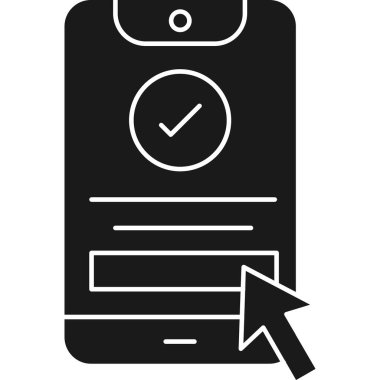 Cep telefonu. Web simgesi basit illüstrasyon