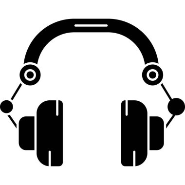 kulaklık simgesi vektör illüstrasyonu