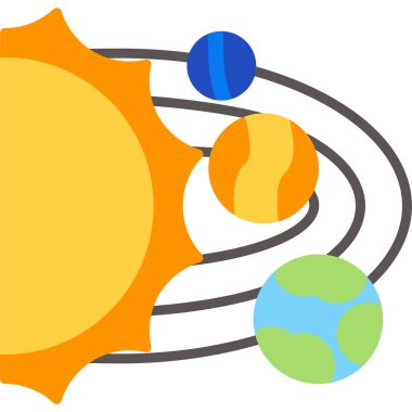 Güneş sistemi vektör simgesi