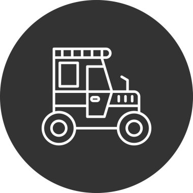 Kamyon simgesinin vektör illüstrasyonu