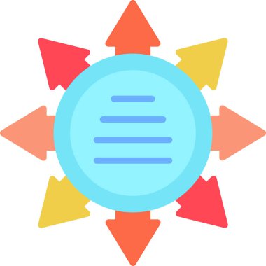 Güneş simgesi, vektör illüstrasyonu