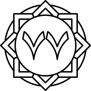 çiçek süsleme simgesi ana hatları biçiminde