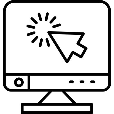 - İnternet. Web simgesi basit illüstrasyon