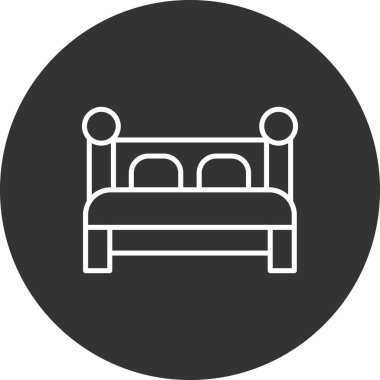 Yatak simgesinin vektör illüstrasyonu