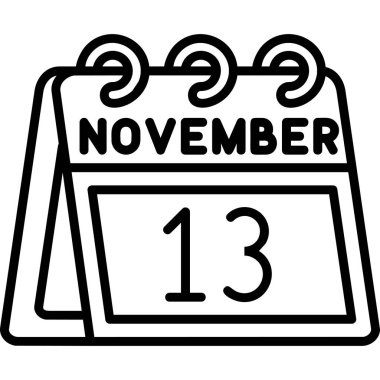 Kasım 15 takvim simgesi - Takvim simgesi tasarımı