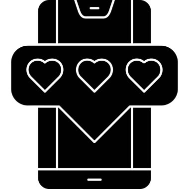 Cep telefonu aşk simgesi