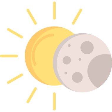 Ay ay ikonu düz stil