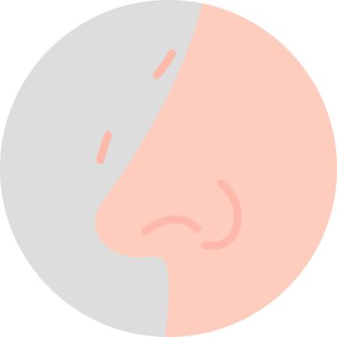 Beyaz arkaplanda bir adamın yüzü, illüstrasyon, vektör.