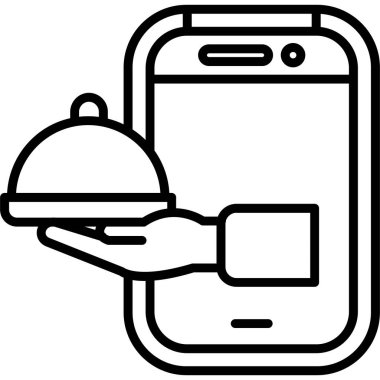 Cep telefonu simgesi, vektör illüstrasyonu