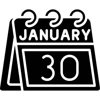 takvim glyph vektör simgesi tasarımı