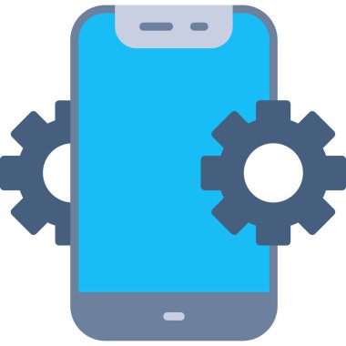 Cep telefonu simgesi, vektör illüstrasyonu