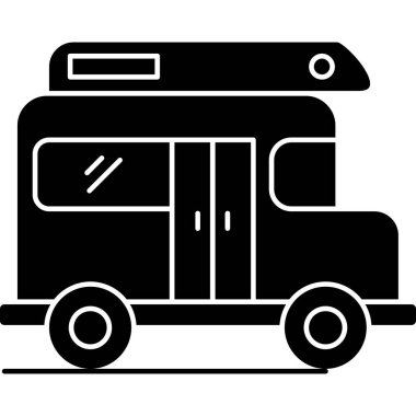 Kamp karavanı simgesi.