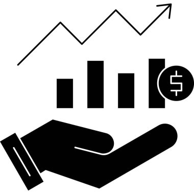 iş büyüme grafiği simgesi ana hatlar biçiminde