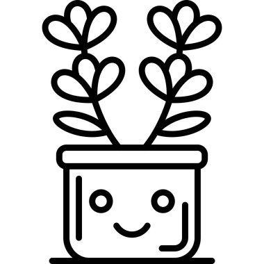 esrar bitkisi simgesi taslak biçiminde