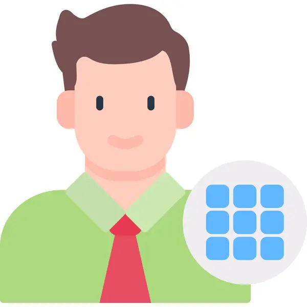 İşadamı Düz Vektör Simgesi