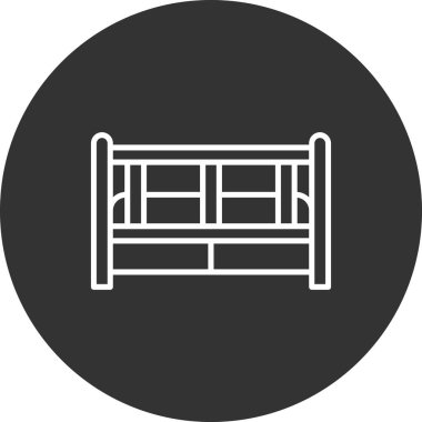 yatak ikonu vektör illüstrasyonu