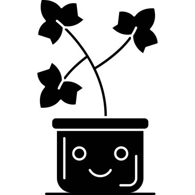 Vektör çizim çiçek Pot