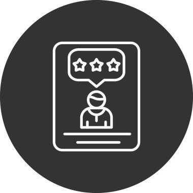 Moda tasarımındaki müşteri derecelendirme simgesi izole edilmiş arkaplan