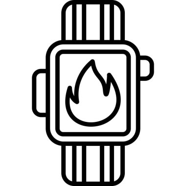 Bir ateş simgesinin vektör illüstrasyonu