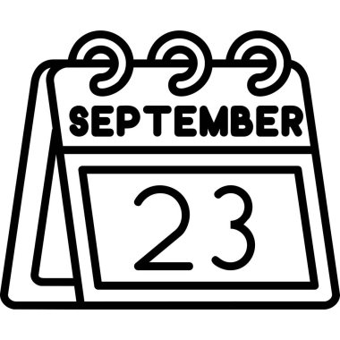 Ağustos 25 takvim simgesi tasarımı, vektör illüstrasyonu