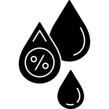 Beyaz arkaplandaki bir su damlası simgesinin vektör çizimi