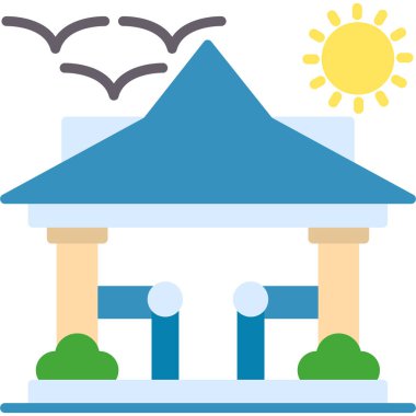 Bina. Web simgesi vektör illüstrasyonu